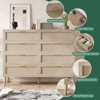 6/8 Drawer Dresser for Bedroom, Natural Rattan Dresser with Metal Handles, Farmhouse Chest of Drawer - 4 of 4