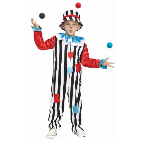 Fun World Happy Clown Toddler Costume Large 3T-4T Jumpsuit and Hat 