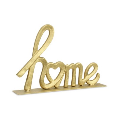 Cheung's Roven Cast Iron Calligraphic Home Table Decor - Gold