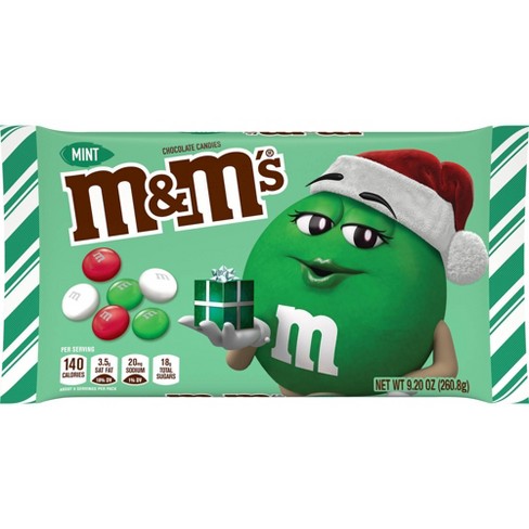 M&M'S Mint Dark Chocolate Candy Bag, 8 oz