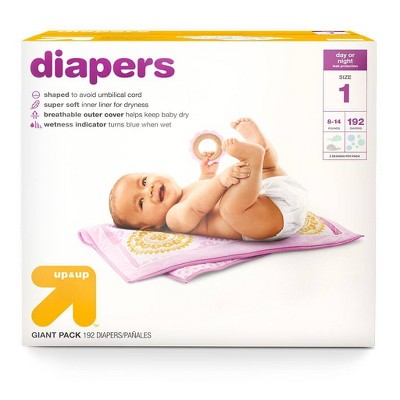Diapers Giant Pack Size 1 - 192ct - Up 