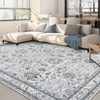 Washable Area Rug, Oriental Vintage Design, Soft Faux Wool Carpet, Non-Slip and Stain Resistant, Ideal for Living Room, Bedroom, Kitchen, Office - 2 of 4