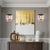 PAKOKULA 8 in. 1-Light Black Semi-Cylindrical Design Wall Sconce with Quartz and Crystal Hanging Shade - 4 of 4