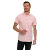 Canada Weather Gear Men’s Seersucker Button-Down Shirt – Short Sleeve Solid Textured Short Sleeve Shirt with Chest Pocket - 4 of 4