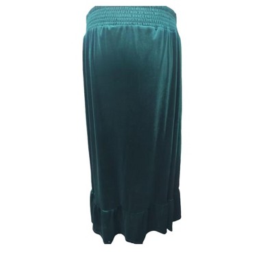 Velvet High Waist Cable Layered Maternity Skirt