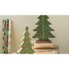 Kalalou Wooden Christmas Tree Duo with Beaded Detail – Rustic Farmhouse Accent - 2 of 3