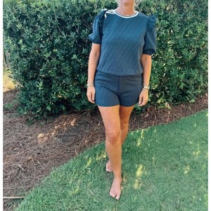 Women's Puff Sleeve Knit Top - voy - 1 of 3