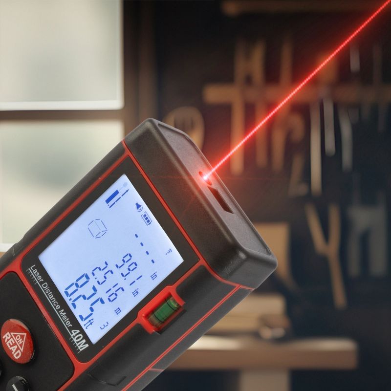 Stalwart 130FT Laser Measure with Backlit Display, 4 of 8