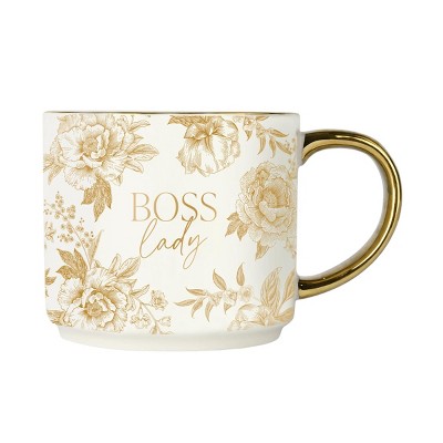 Sweet Water Decor Boss Lady Gold Handle Coffee Mug -17oz