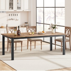 78 Inch Long Kitchen Table for 4-6, Wood Dining Room Table for Kitchen Living Room, Large Rectangular Dinner Tables - 1 of 4