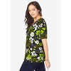Jessica London Women's Plus Size Stretch Cotton Square Neck Tee - 4 of 4