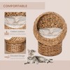 Whisen 23.5" Handwoven Elevated Cat Bed & Pet Beds, Cat Basket Bed with Soft Cushion & Cat Egg Chair Shape - 4 of 4