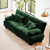 94.4" Loveseat Sofa,Chenille Comfy Cloud Couch with 2 Lumbar Pillows and 2 Throw Pillows,Oversized 2 Seater Sofa for Living Room-Tanpinhause - 3 of 4