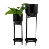 Olivia & May 2pc Modern Metal Planter Pots - image 4 of 4