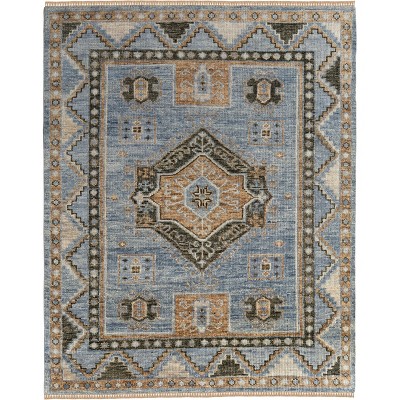 Fillmore Traditional Medallion Blue/Green Area Rug