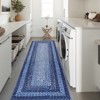 Washable Area Rug, Vintage Accent Rug, Braided Print Carpet, Low Pile Non-Shedding Kitchen Rugs with Non Slip Backing, Foldable Rug - 2 of 4