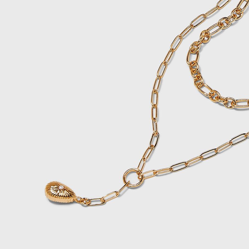Multi-Strand Pearl Pendant Necklace - A New Day&#8482; Gold, 5 of 6