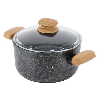 Korkmaz Montana 2 Piece Aluminum Nonstick Casserole Dish with Lid and Faux Wood Handles