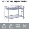 Kumasinova Bunk Bed,Low Profile Bunk Bed Frame with Ladder,High Guardrail,Twin Size Bed Frame for Kids Teens,Metal Slats Support - 3 of 4