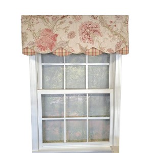 RLF Home Venetia Petticoat 3" Rod Pocket Lining Luxurious and Elegant Window Treatment Valance 50" x 15" Pink - 1 of 4