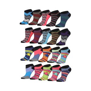 Colorful Neon No Show Socks - 20 Pairs - 1 of 4
