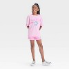 Girls' Hello Kitty Striped Jersey - Pink - 4 of 4