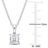 EVERLY JEWELRY | Sterling Silver Pendant with Gemstone and Created Gemstone – Multiple Stone Options - 3 of 4