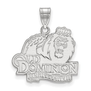 Black Bow Jewelry 10k White Gold Old Dominion Monarchs NCAA Large Pendant - 1 of 3