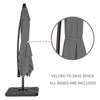 HYLEORY Beeram 96" x 96" Cantilever Umbrella with Counterweight - 3 of 4