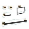 ChicFurnit Bathroom Towel Holder 5 Piece Hardware Set for Efficient Installation and Modern Look, Multicolored, 24.3"*6.2"*3.3" - 3 of 4