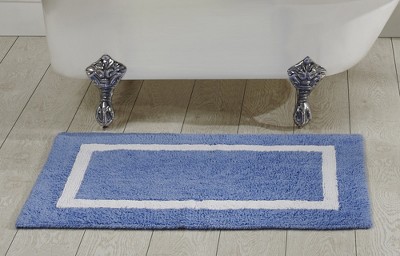 Better Trends Lux Reversible Bath Rug, 100% Cotton, 24 X 40 Rectangle,  Blue : Target