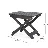 MOEPISY Outdoor Folding Wooden Side Table, Dark Gray, 15inD x 22.75inW x 18.25inH - 4 of 4