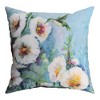 Botanical 18" Pillow – Hollyhocks and Hummingbird Climaweave Fabric by Manual Woodworkers and Weavers - 2 of 3