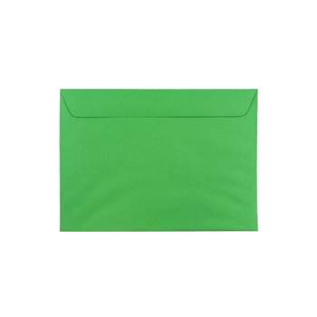 JAM Paper 9 x 12 Booklet Envelopes Green Recycled 154124