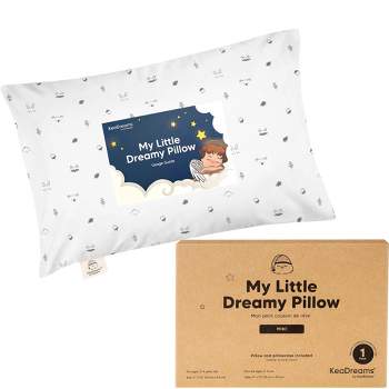 KeaBabies Mini Toddler Pillow with Pillowcase, 9x13 Small Pillow for Toddler, Soft Kids Pillow for Sleeping, Travel, Age 2-4