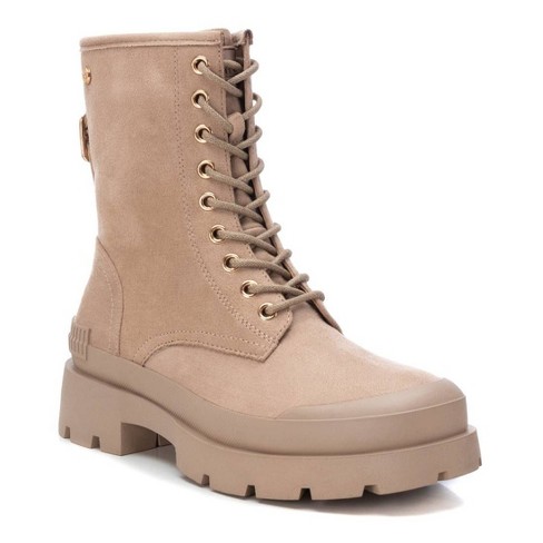 XTI Women s Suede Lace Up Booties 142025 Beige khaki 5.5