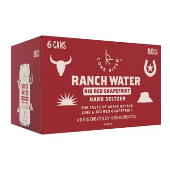 Lone River Ranch Water Rio Red Grapefruit Hard Seltzer - 6pk/12 fl oz Cans