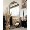 Arched Full-Length Mirror – Freestanding Floor Mirror with Stand, Wall-Mounted for Bedroom (Black) - 3 of 4
