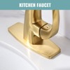 WOWOW Bathroom Faucet Deck Plate for 1 to 3 Hole Vanity Sink, 304 Stainless Steel Cover Plate - 3 of 4