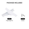 Unique Bargains Finger Edge Cabinet Pulls 128mm Hole Diameter White 6 Pcs - 3 of 4