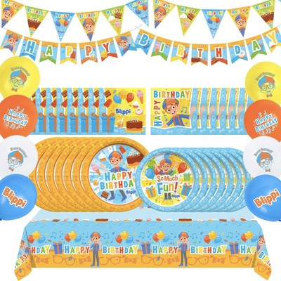 Treasures Gifted Blippi Birthday Party Supplies Complete Set for 24 Guests