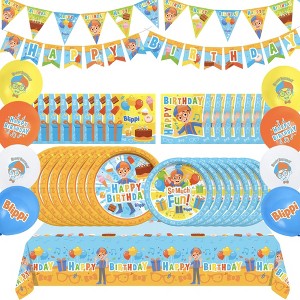 Treasures Gifted Blippi Birthday Party Supplies Complete Set for 24 Guests - 1 of 1