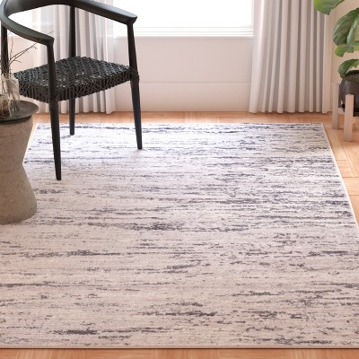 Amelia 3' x 5' Light Grey and Charcoal Synthetic Area Rug