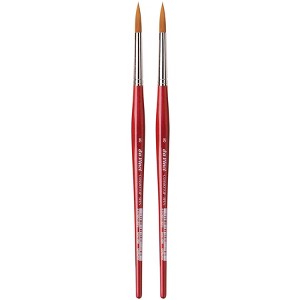 da Vinci COSMOTOP-SPIN Silkpainting Brush, Synthetic, Watercolor, Round, Size 8, Pack of 2 - 1 of 3