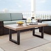 HomeStock Beaufort Outdoor Wicker Table - Brown - 4 of 4