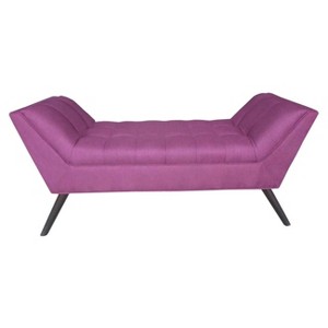 Demi Tufted Bench - Deep Purple - Christopher Knight Home