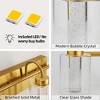 Brushed Gold Bathroom Light Fixtures, Vanity Lights Crystal Bubble Glass Dimmable 3 Color Temperatures Modern Bathroom Wall Sconce - 4 of 4