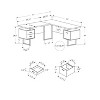 Monarch Specialties Computer Desk Home Office Corner Left Right Set-Up Storage Drawers  L Shape  Metal Laminate Black Grey Contemporary Modern - 3 of 4