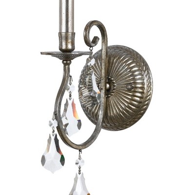 Olde Silver Crystal 1-Light Wall Sconce