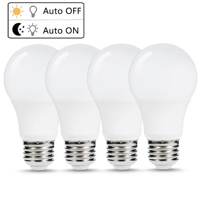 DORESshop 40-Watt Equivalent 6-Watt A19 Non-Dimmable Dusk to Dawn LED Light Bulb E26 Base in Warm White 2700K (8-Pack)